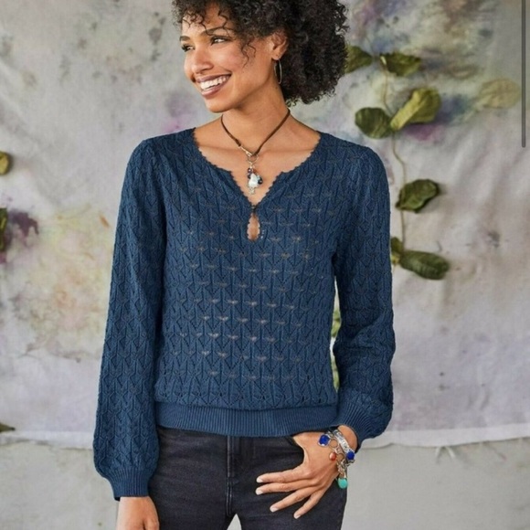 Sundance Sweaters Sundance Leilia Crochet Cashmere Sweater Top